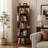 5-Tier 360° Rotating Bookshelf Tower - Space-Saving Round Spinning Display Shelf for Bedroom, Living Room, Home & Office