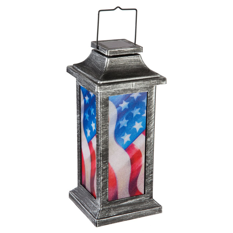10.04'' Solar Powered Integrated LED Cylinder Lantern