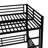 Heavy - Duty Full Xl/Full Xl Metal Bunk Bed, Low Profile, Guardrails, Quiet Sleep Black Over Xl, Noise Minimizing, Fits Modern & Traditional-2111234431