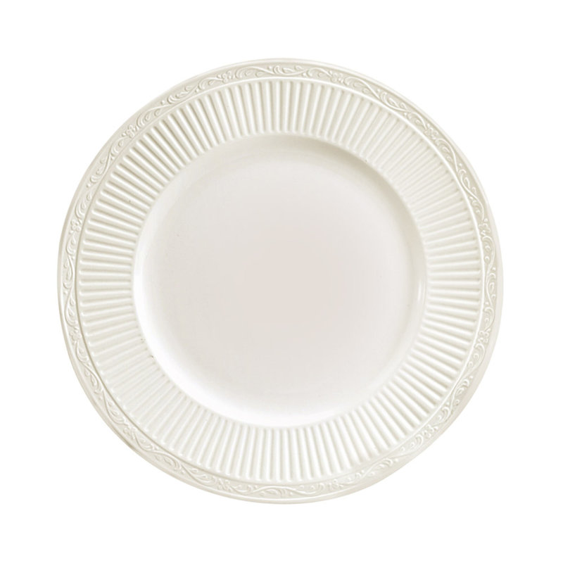 Assiette à dîner Mikasa, campagne italienne, 11 po, blanc