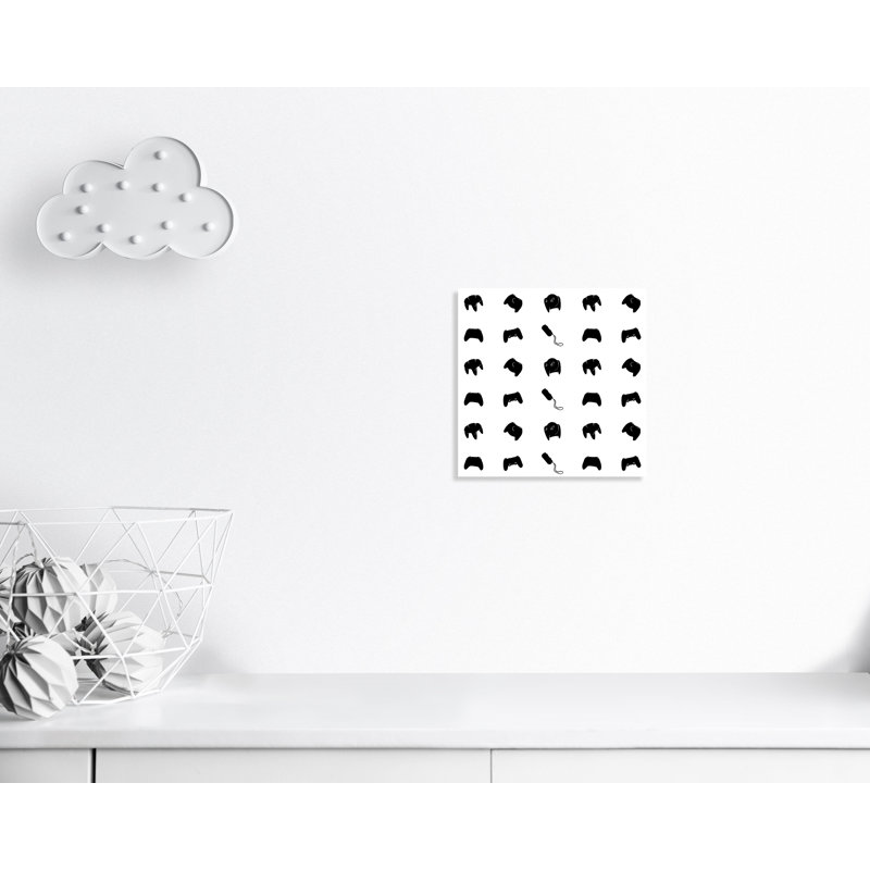 Imprimé papier à motif de joueur, H 16 po x l 16 po x P 1,5 po, Canevas