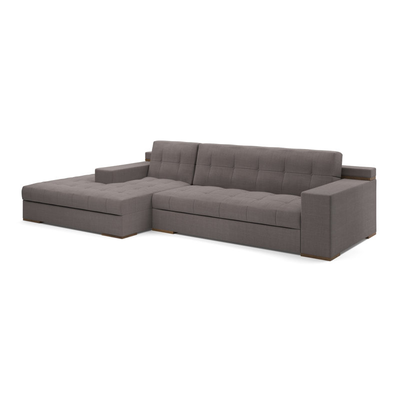 Canapé modulaire Indio avec banc, Mélange de polyester graphite Nevis