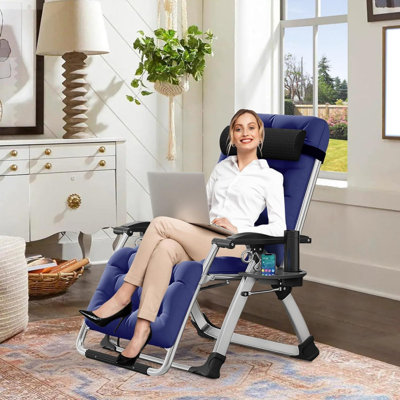Chaise de camping pliante avec coussin