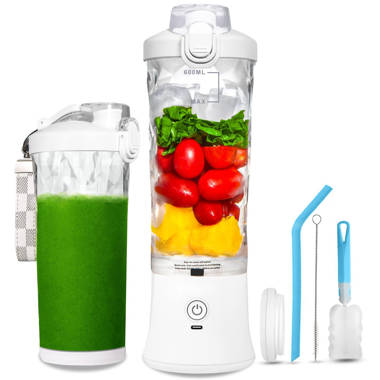 Blue Portable Blender Juicer Cup Mini Smoothies Maker Rechargeable Blender  Personal Size Blender Safety Protection Travel Cup