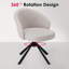 Chaises d'appoint pivotantes modernes, ensemble de salle à manger rembourré en métal, style maison