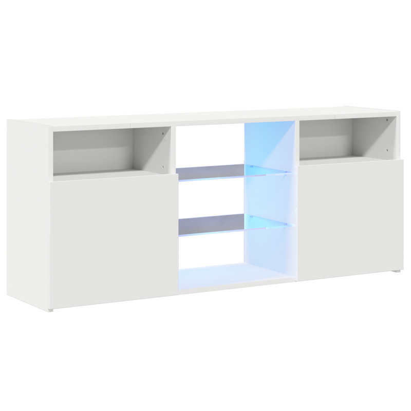 Evelia Unfinished TV Stand for TVs up to 50", White