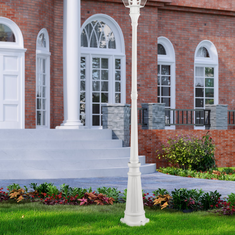 Padma Lantern Post, White