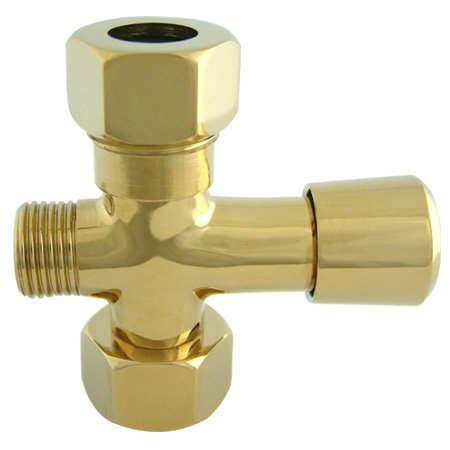 Hot Springs Shower Diverter, Polished Brass