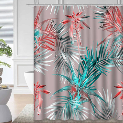 Rideau de douche transparent transparent, rideaux de douche pour la salle de bain avec 12 crochets
