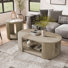 Ensemble 2 pièces Doloros Balden avec une table basse ovale et une table de bout