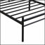 Cadre de lit élégant en métal avec tête de lit à panneau de bois, durable et peu encombrant pour les chambres à coucher modernes-865606831