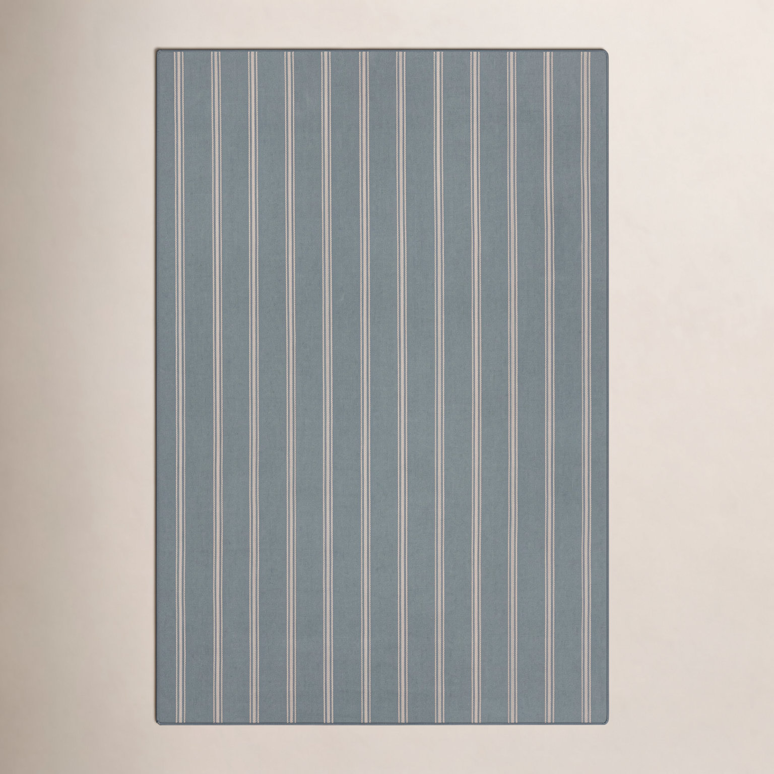 Evia Gray Beige Hand-Woven Striped Outdoor Rug, Rectangle 2' x 3'