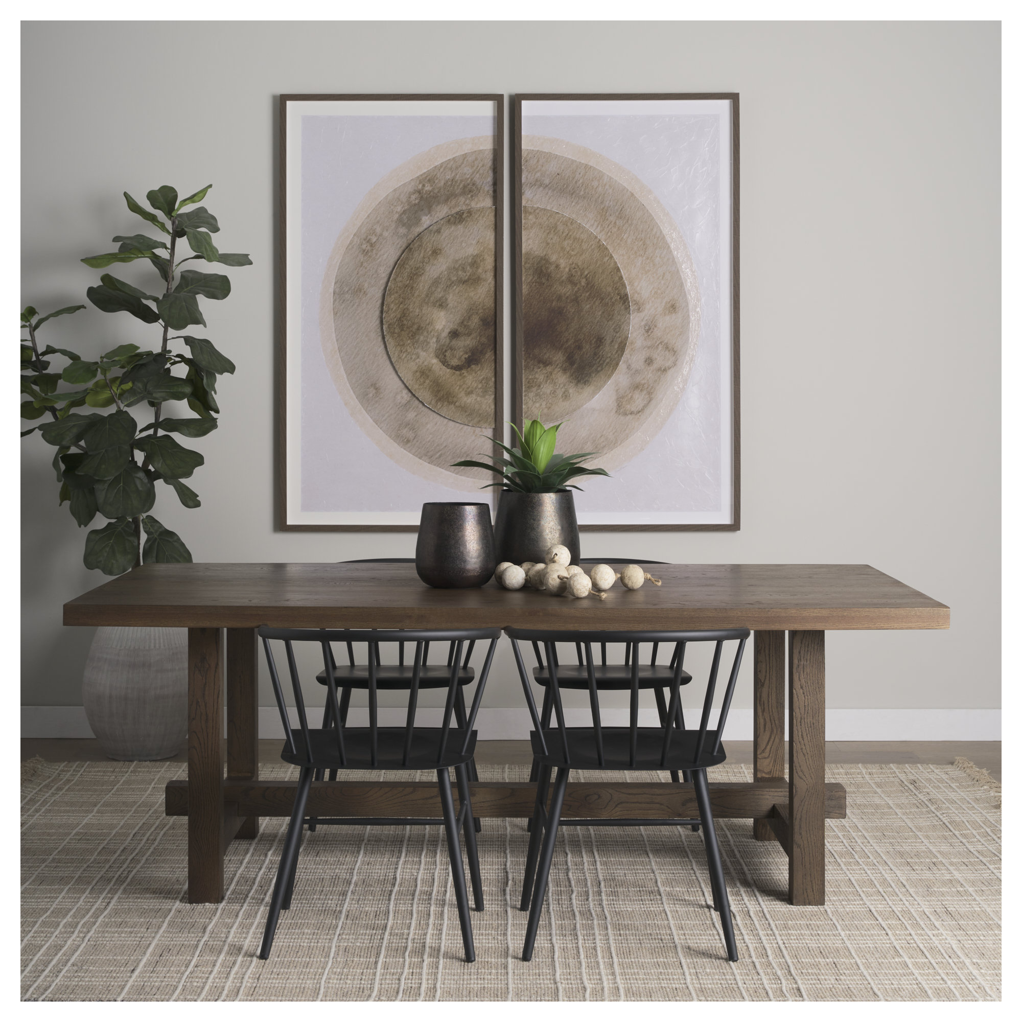 Peabody 84'' Dining Table, Brown