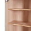 Armoire de rangement pour salle de bain avec portes en verre trempé, tablettes réglables et tiroir - Tour à linge autoportante moderne, conception à fermeture en douceur-608046851