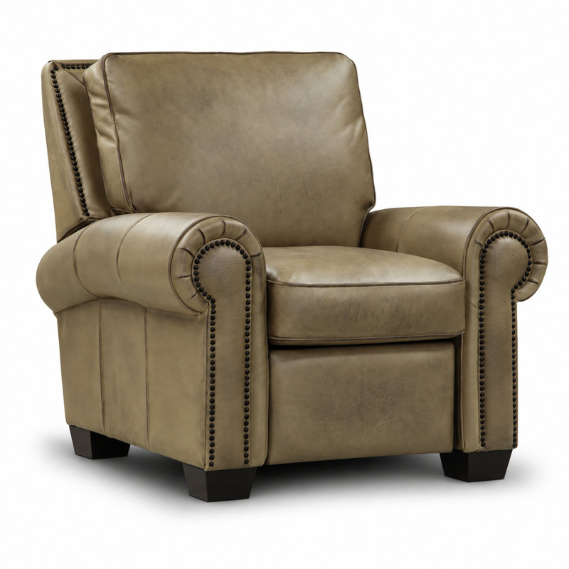 Fauteuil inclinable en cuir 100% Valencia Valencia, Taupe
