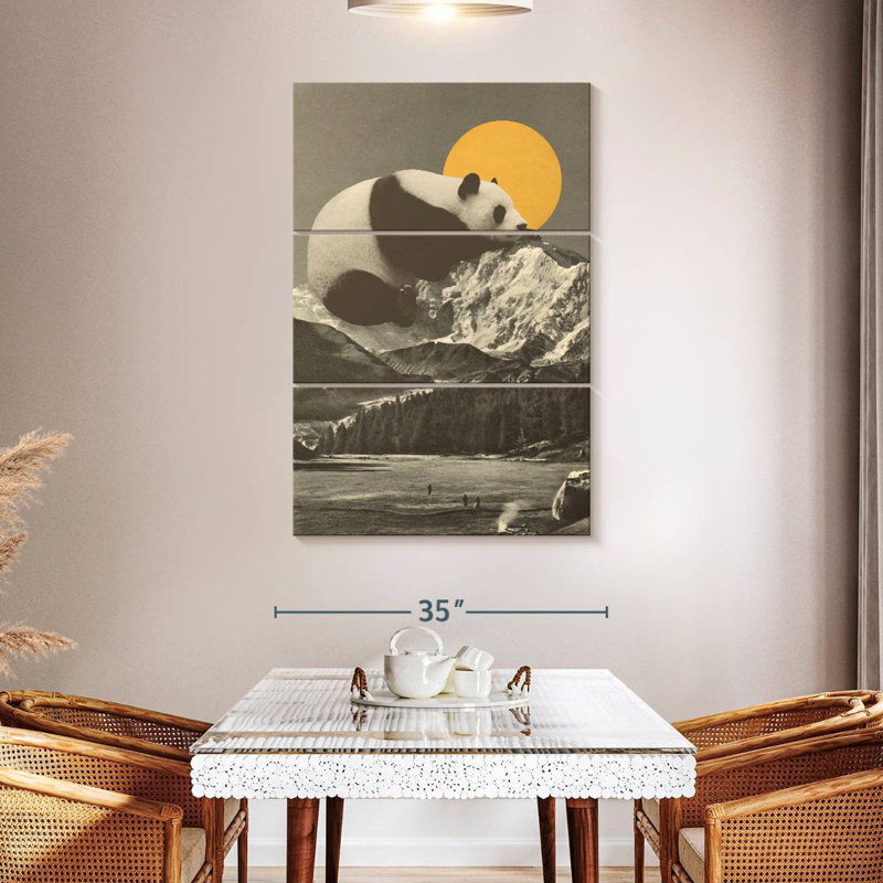 Brampt Panda's Nap On Mountains, 50" H x 32" W
