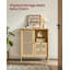 Buffet Leclair, buffet en rotin synthétique, armoire de rangement avec tablettes réglables-118977804