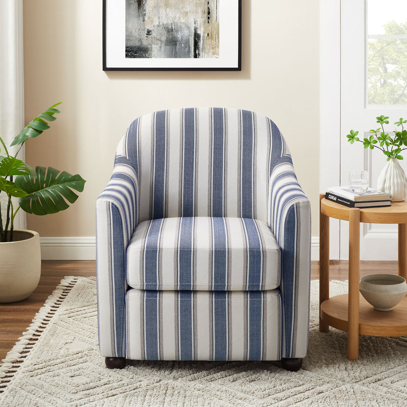 Fauteuil d'appoint 29,92 po, Lin bleu marine