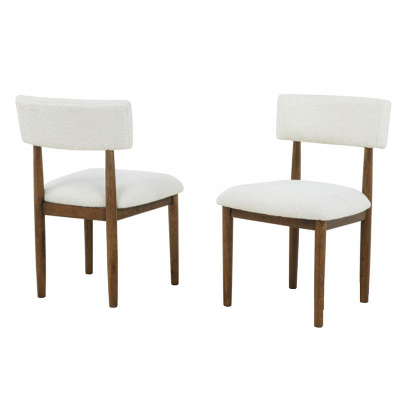 Ensemble de 2 chaises de salle à manger rembourrées Contemporary, Chêne clair