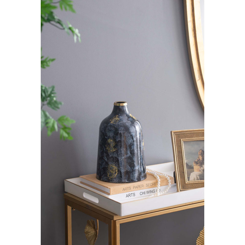 Vase en verre D6.7X10.2 "