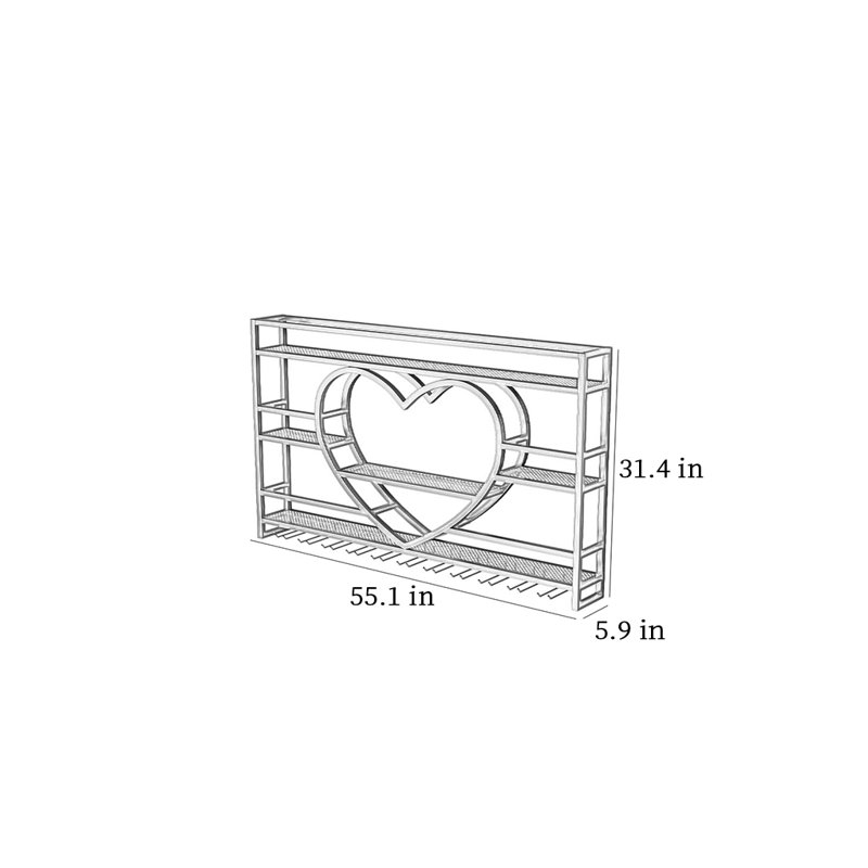 Naphtali, Doré, H 31,4 po x l 55,1 po x P 5,9 po