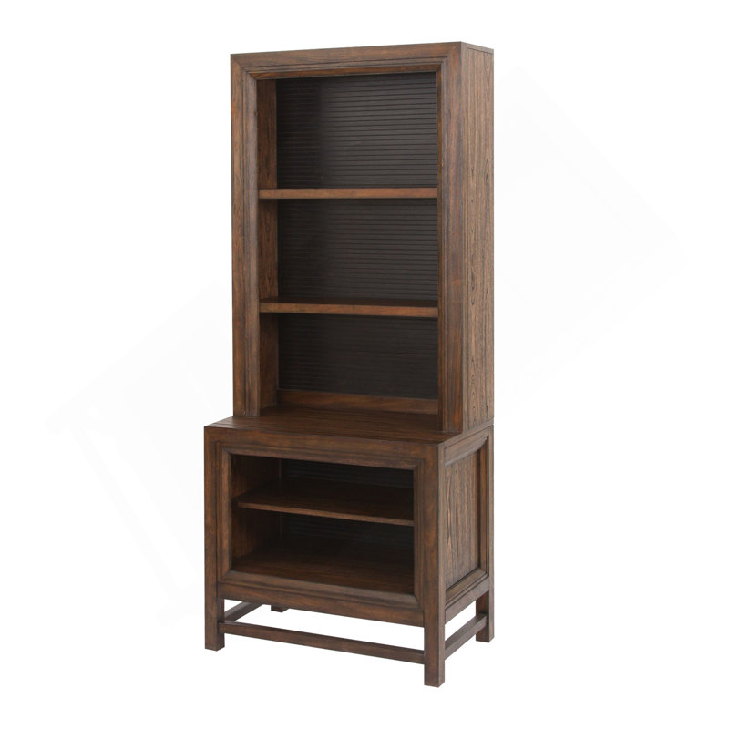 Bookcase Pier, No Assembly Required, Two-Tone Finish