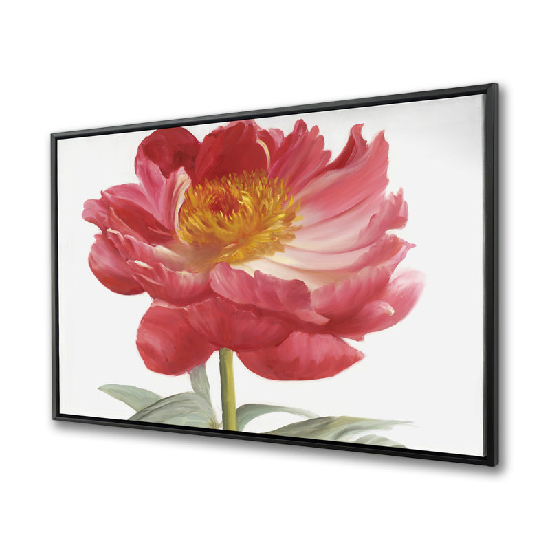 Pink Peony - Modern Framed Canvas for Bedroom Decor