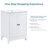 24'' White Bathroom Vanity With Ceramic Top With Door Back Storage