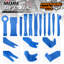 Outil de retrait de garniture 19 pièces, ensemble de pinces à attache auto-agrippant, ensemble d'enlèvement de revêtement pour automobile-672652812