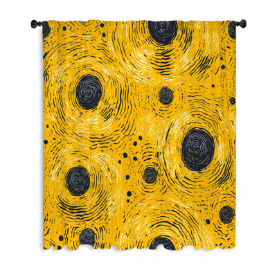 Motif de rideaux de fenêtre à motif abstrait et occultant - 1 panneau
