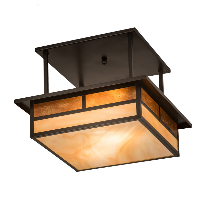 Hyde Park "T" Mission 2 - Light Semi Flush Mount