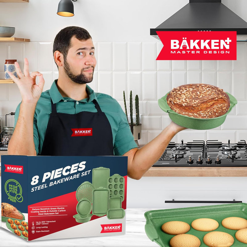 Ensemble de moules antiadhésifs 8 pièces Bakken