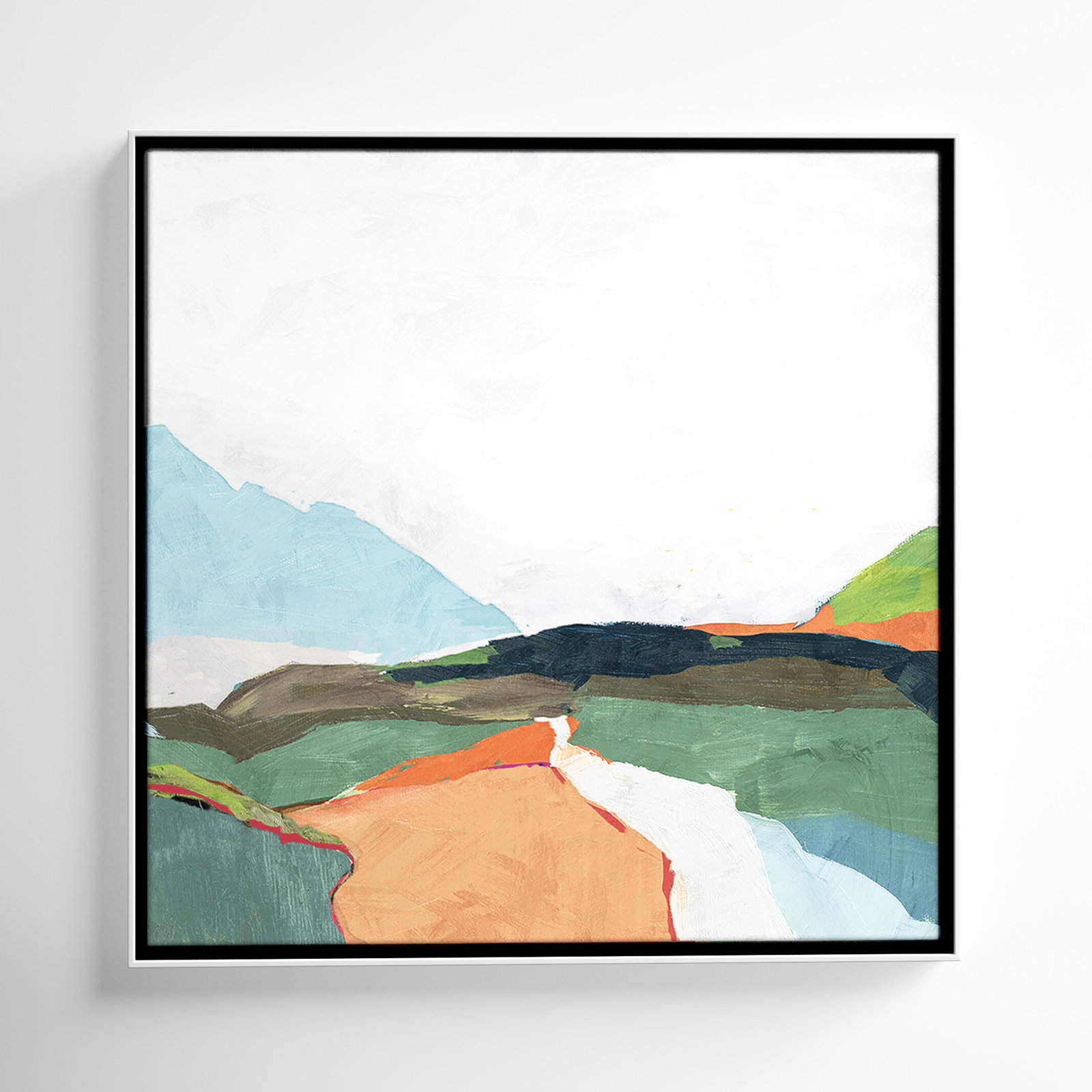 Addy "April Morning" Painting, 17.5" H x 17.5" W, Espresso
