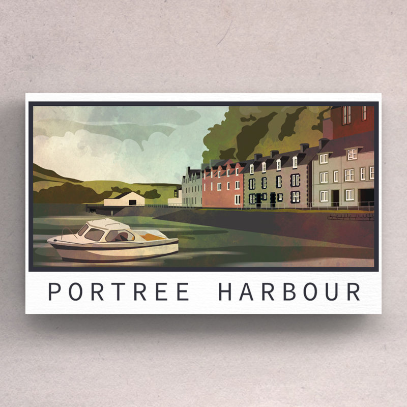 Scotland Portree Harbour N Magnet Ls 1 Piece Painting on MDF