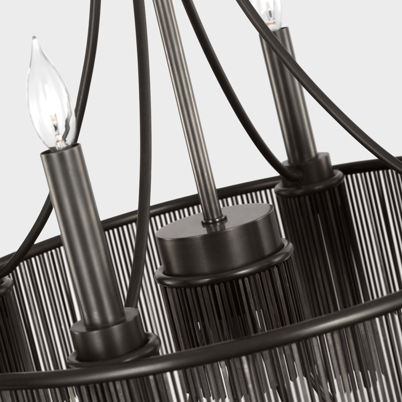 Sutton 50" Three Tier Chandelier, Bronze