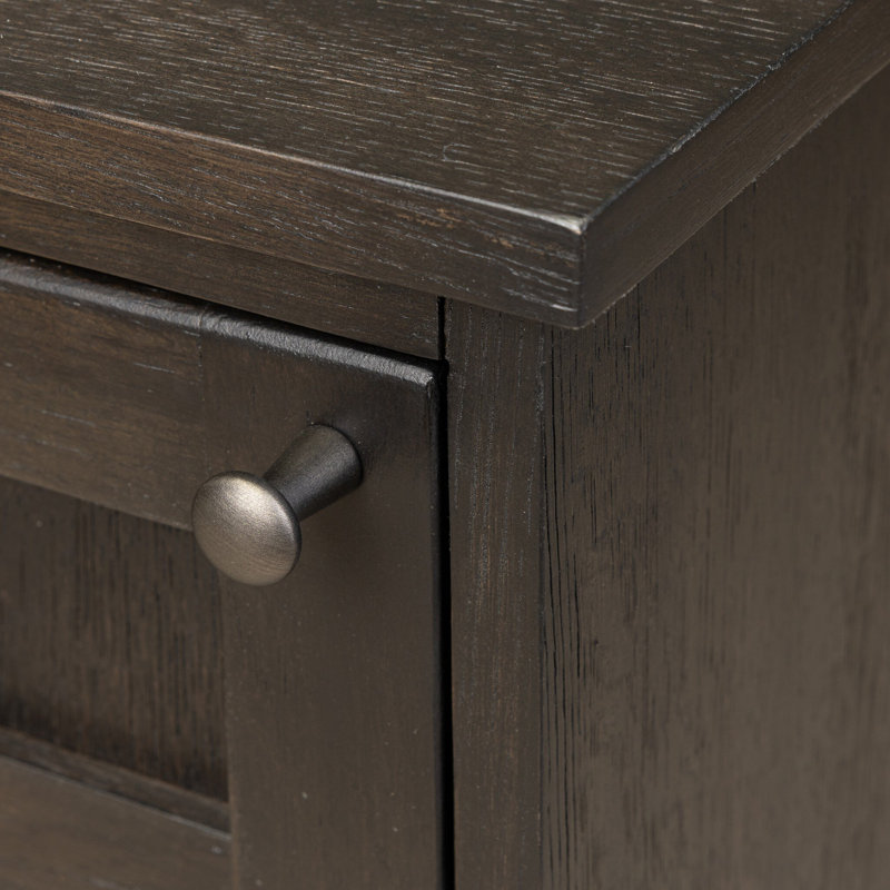 Alessio Nightstand, Smoked Black, Right