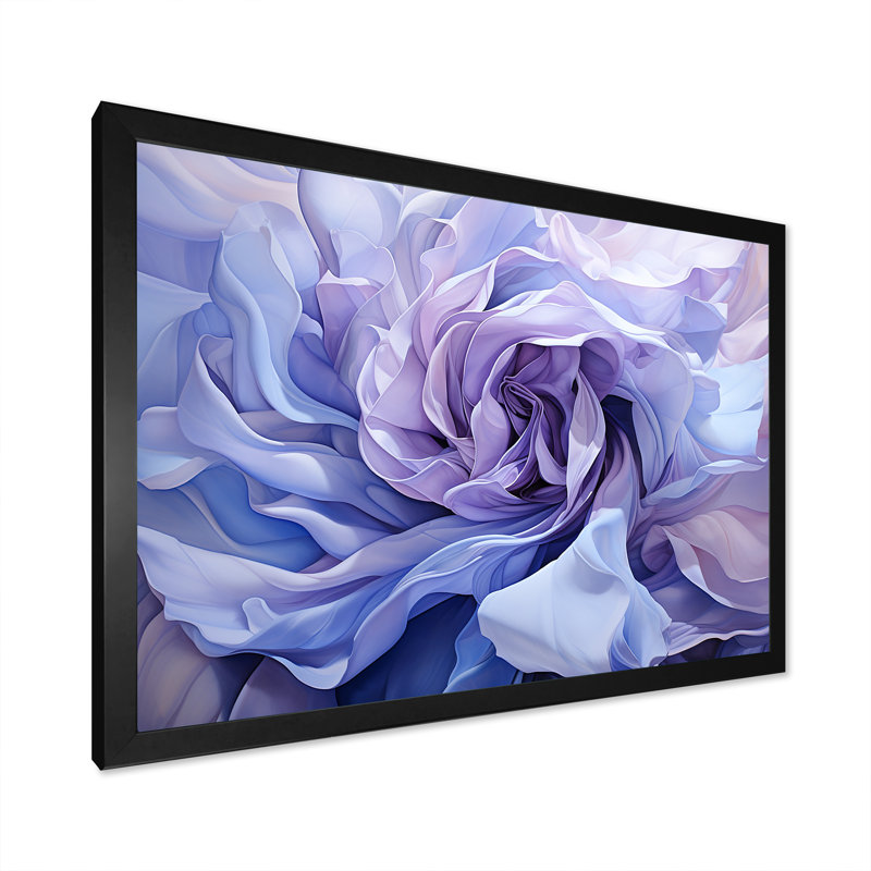 «Twist Lavender Rose - Abstract Spirals», art mural, H 16 po x l 32 po x P 1 po, Impression noire sur toile encadrée
