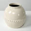 Approx. 11" High Off Whtie Ceramic Vase with Lace Decoration