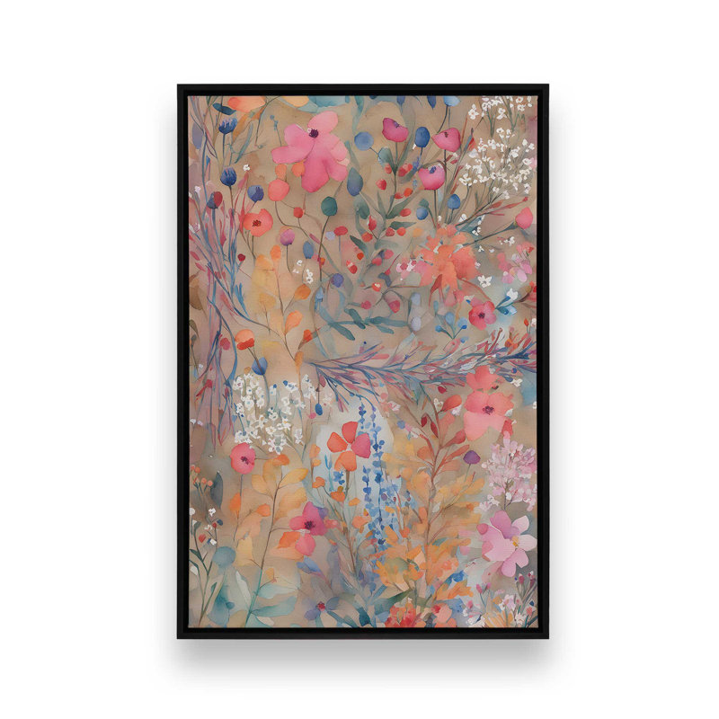 Rêverie de jardin, H 18,75 po x l 12,75 po, Impression encadrée sans passe-partout, Noir satiné