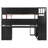 Full Size Wooden Gaming Loft Bed with Desk, Storage Stairs, Shelves & Pegboard, Black & Red – Kids Bedroom Furniture-1749148724-1749148723