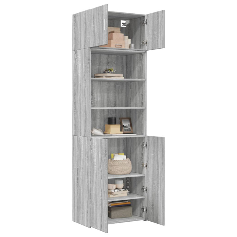 Atri Storage Cabinet, Grey Sonoma
