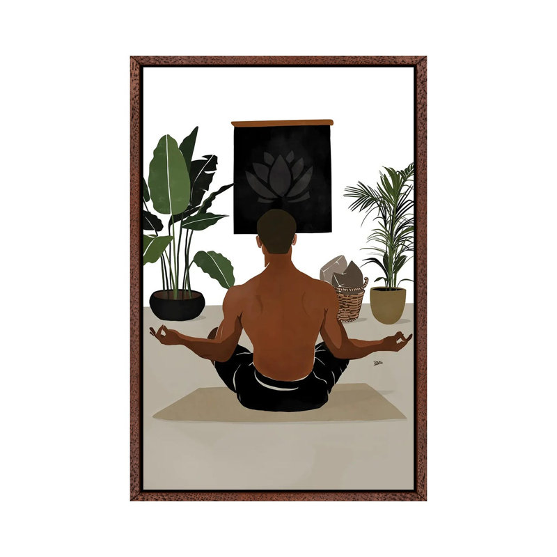 Focus by Bria Nicole - Print on Canvas, Classic Brown Wood Framed Canvas, 101.6 cm H x 66.04 cm W