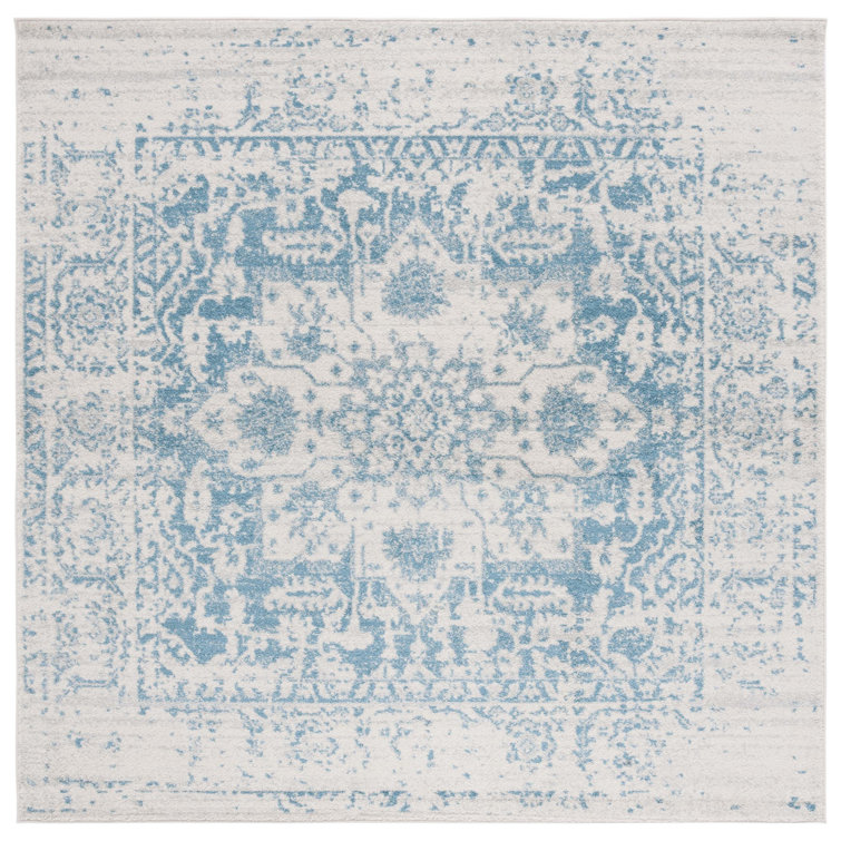 Tapis bleu sarcelle / ivoire Christa