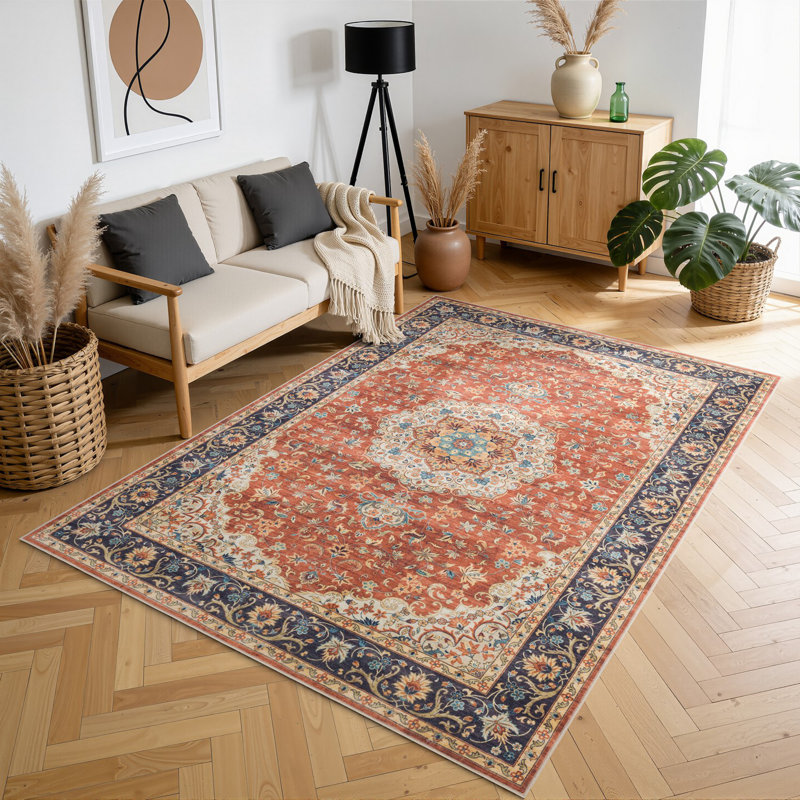 Rectangle Machine Woven Polypropylene Area Rug, Rectangle 9'10" x 13'11", Navy