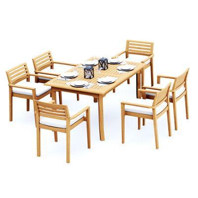 Teak Wood Patio Dining Set with