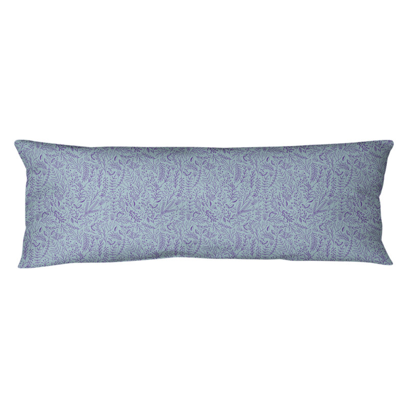 Luxury Plaid Polyester Body Pillow Medium Support Pillow, Purple/Pink, Plush, Polyester