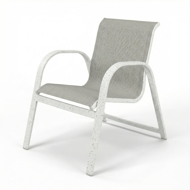 Fauteuil d'extérieur Anna Maria Windward, Harnais Augustine Alloy II / blanc rivière