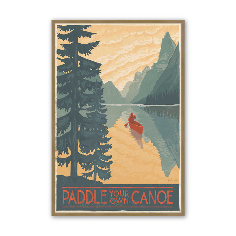«Nomad's Journey», Cadre doré brossé, H 25,25 po x l 19,25 po