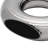 Halo 9" Ribbed Donut Ceramic Silver Vase-1331043251