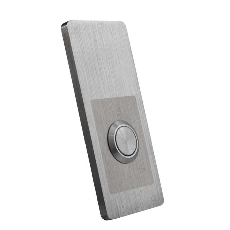 Bouton de sonnette, H 3,14 po x l 1,37 po x P 0,16 po